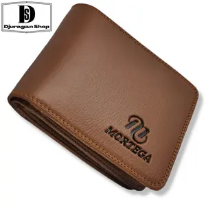 Dompet Pria dan Wanita Mortega Kulit Sintetis Lipat Standard 3 Ruang 10 Slot Kartu