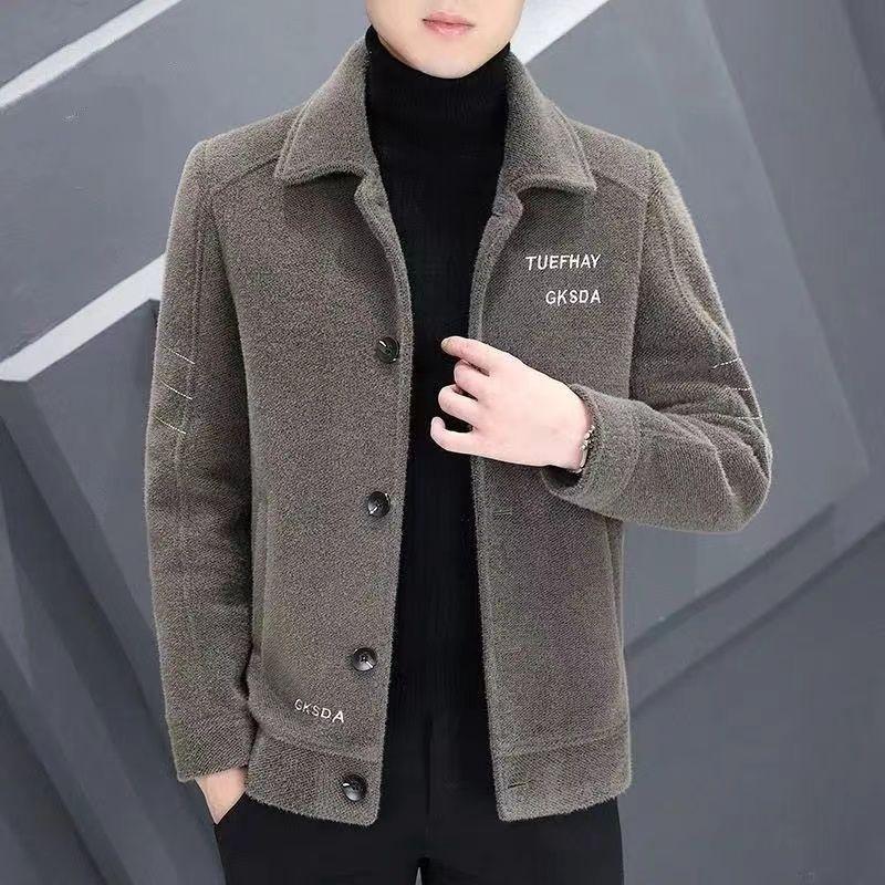 Áo Khoác Cao Cấp Cho Nam, Hàng Mới Về, Áo Khoác Cổ Polo Len Dày Dặn, Quần Áo Nam, Dễ Phối Đồ 2