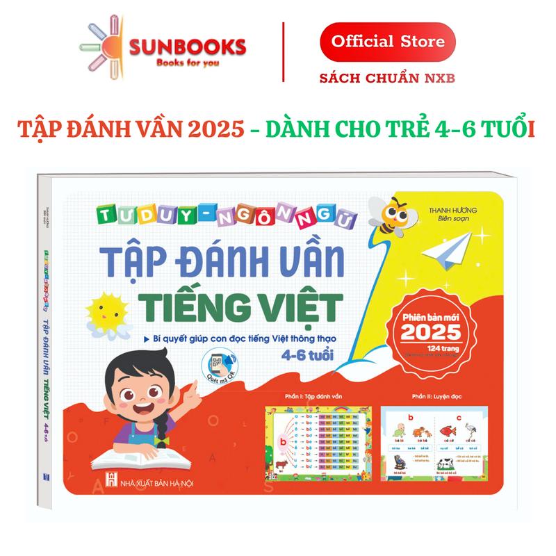 Sách Tập Đánh Vần Tiếng Việt Phiên Bản Mới 2025 - 124 Trang - Nhà Xuất Bản Hà Nội