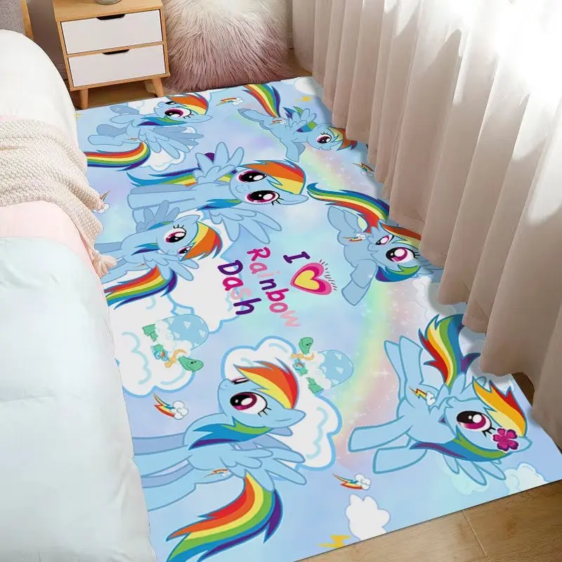 Floor Mat Welcome Doormat Bath Mat Bedside Room Rugs Cartoon My Little Pony Pinkie Pie for Girls Kids Area Rug Living Room Carpet Home Decor