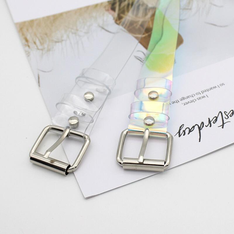 Product Introduction of Classic New Fashion Transparent Colorful Plastic Belt Women's Colorful Decorative Belt Female Student 28