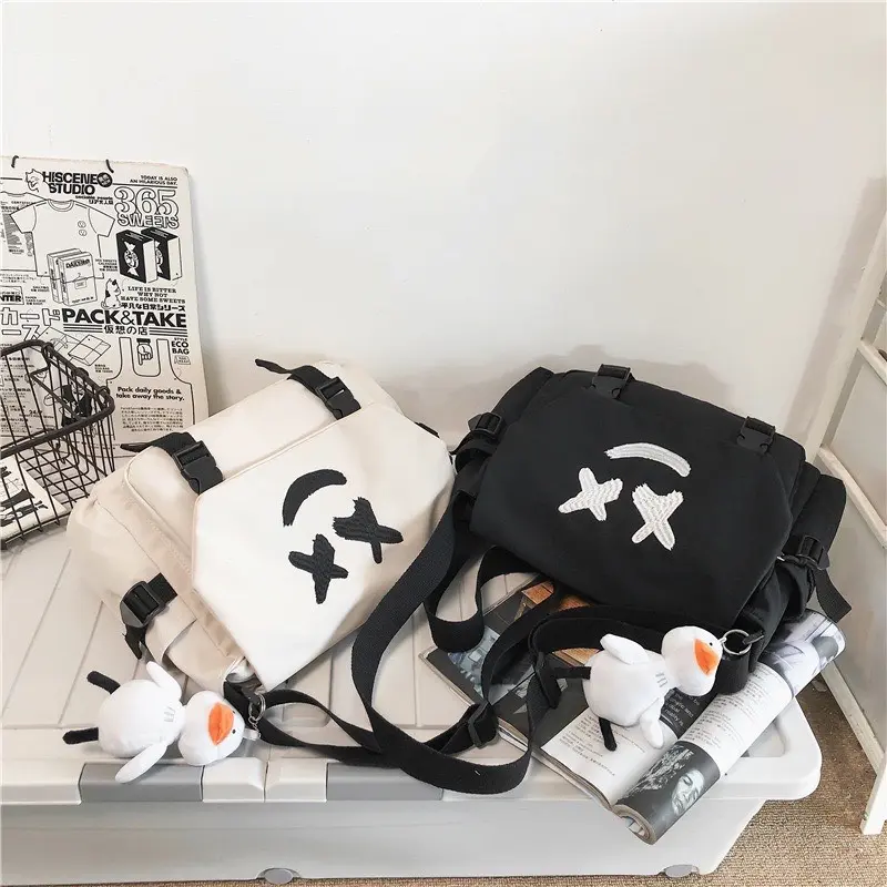 Túi đeo chéo canvas XX dễ thương unisex học sinh sinh viên cao cấp ulzzang, cặp đi học đi chơi nam nữ hàn quốc 6