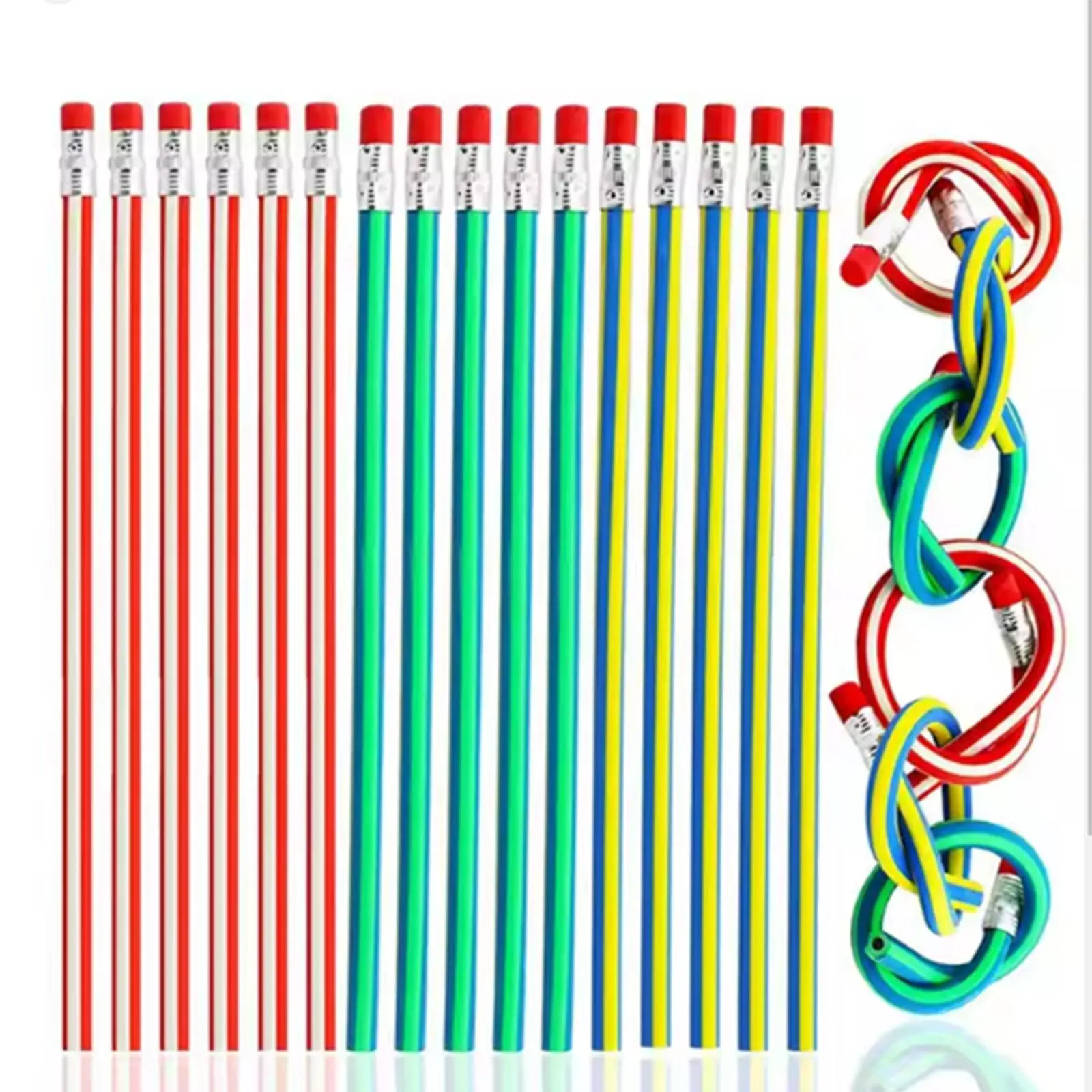 Random Color Bendable Pencil, 20pcs Magic Toy, Party Decoration Accessories, Party Gift for Teenager & Adults