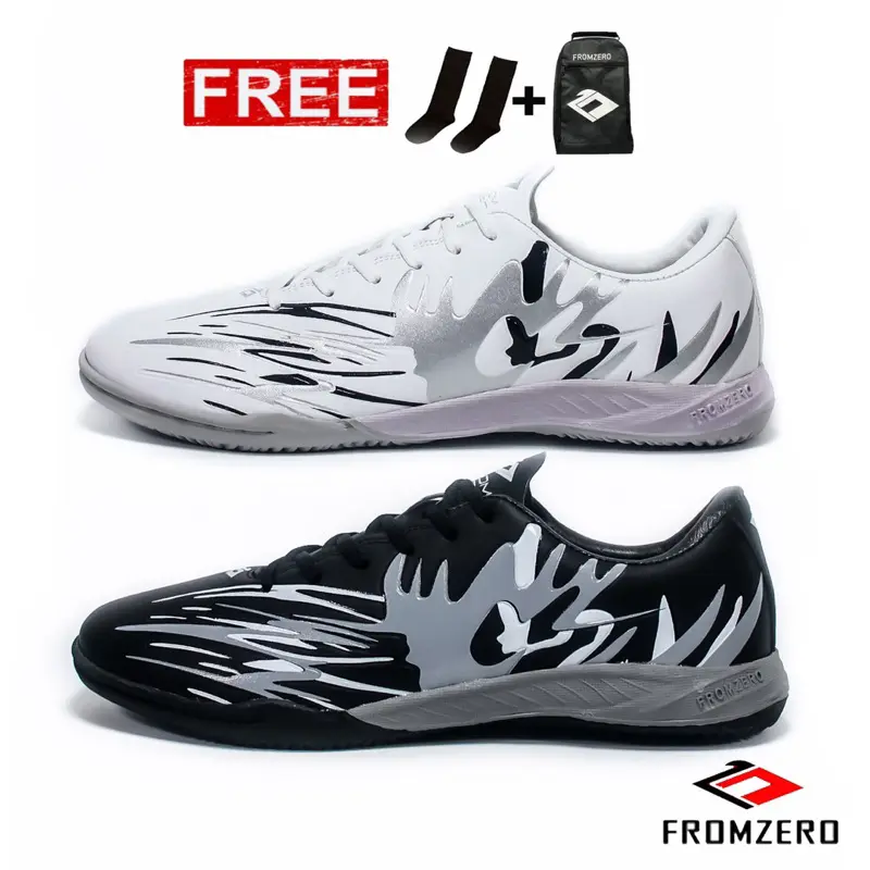 Fromzero - Sepatu Futsal Anak Junior Starkia Andherkids IN White Black Original 34 - 38 0