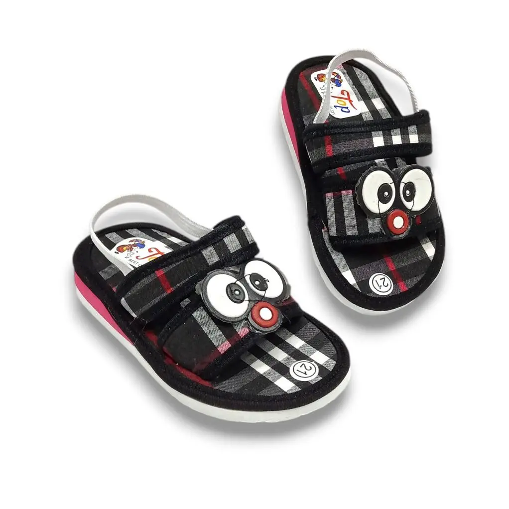 Sandal Bayi Bunyi Cicit Model Selop Motif Kotak Cemen Mata fashion Terbaru Lucu