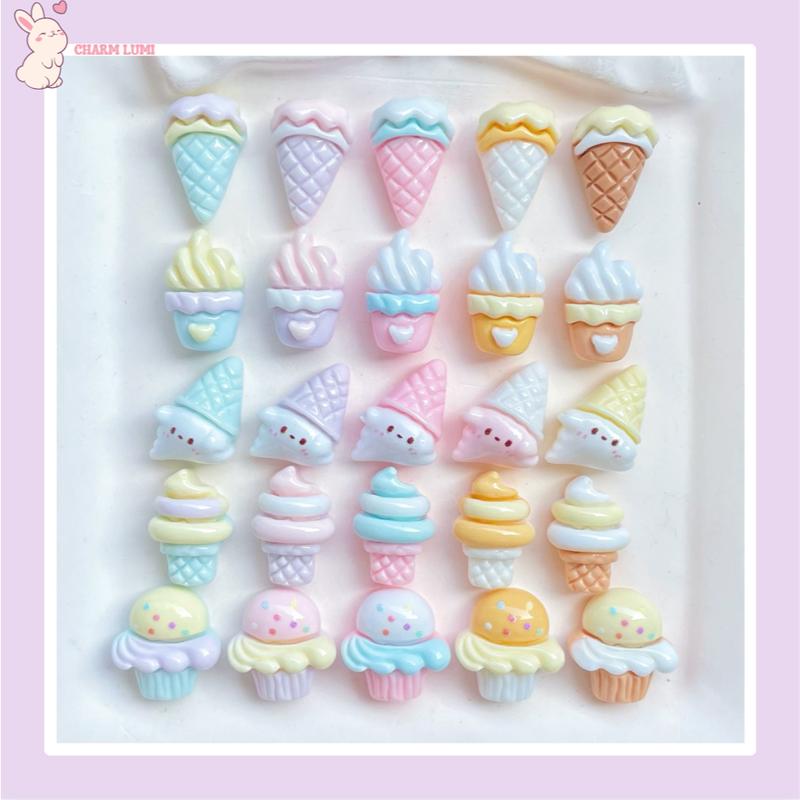 Set charm que kem dễ thương, phụ kiện handmade mini cho đồ chơi slime và móng-Charm Lumi 0