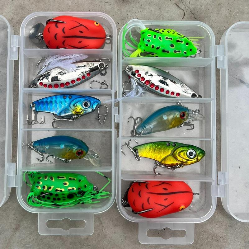  Mồi Câu Cá,Combo Hộp Mồi Câu Lure Gồm 5 Con Mồi Và Khoá Lure Kèm Sẵn Hộp đựnġ Dành Cho Câu Lure Fishing Câu Cá Đi Câu Bắt Cá 