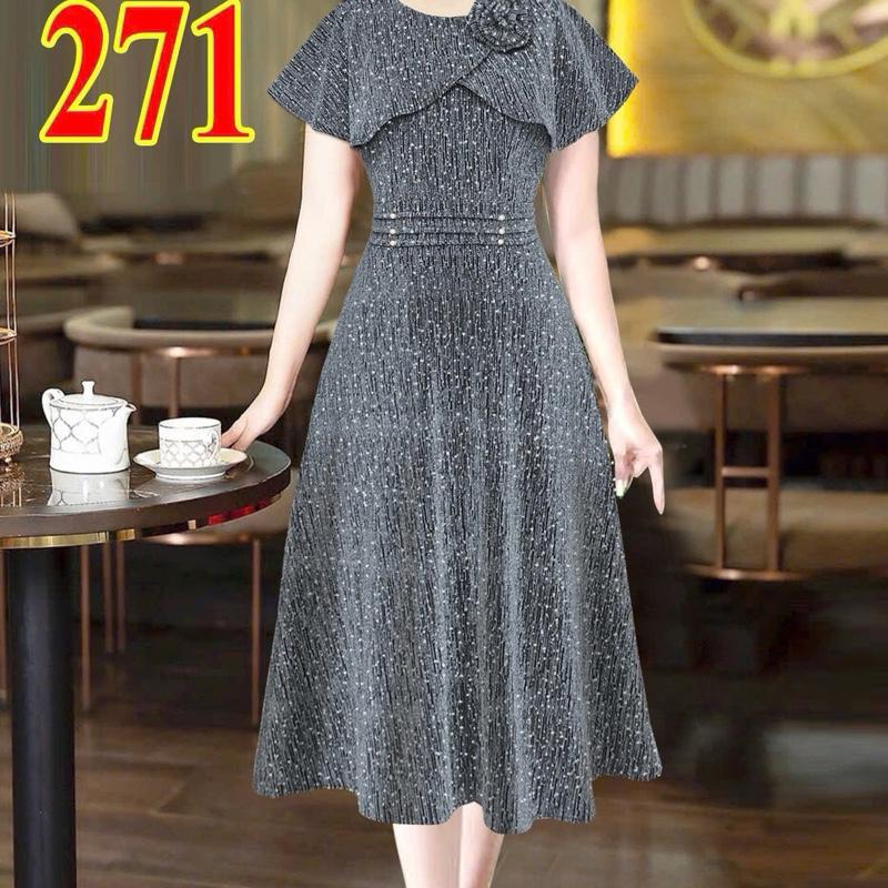 M271 Đầm xinh tặng mẹ chất thun nhủ dệt kim cao cấp 7