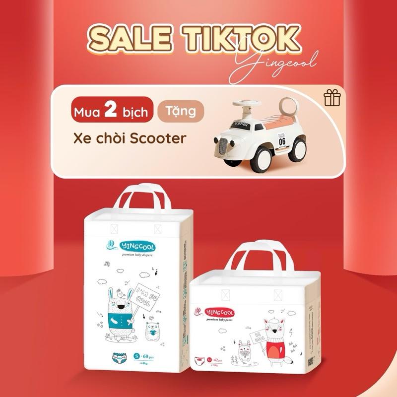 [ Tặng xe chòi chân Scooter- Combo 2b ] ĐQ Bỉm YINGCOOL Size NB64/SD60/MD56/MQ50/L48/XL44/XXL42/XXXL40