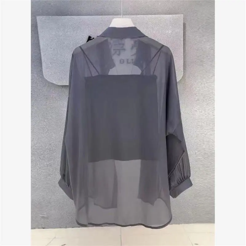 Quần Áo Chống Nắng, Áo Khoác Cardigan Nữ Mùa Hè, Chất Liệu Lụa Lạnh Thoáng Khí, Chống Tia Cực Tím, Dài Tay, Áo Voan Mỏng, Hàng Mới Về 2024 4