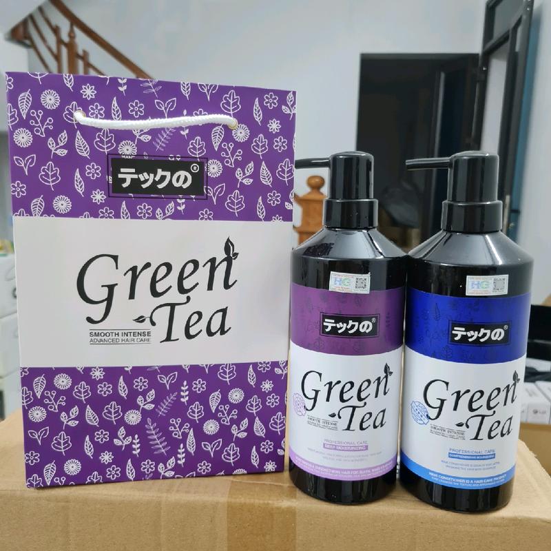 Dầu gội GREEN TEA MEIKI Dầu gội xả Meiki phục hồi giảm gàu kiềm dầu dầu gội nhật bản trà xanh 780ML