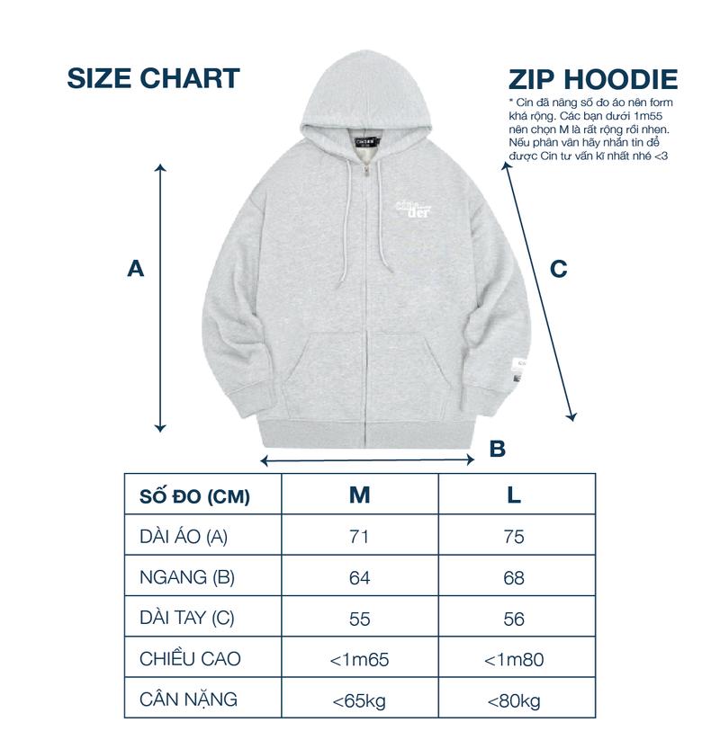 Product Introduction of Áo Hoodie Zip Alphabet CINDER, Áo Khoác Local Brand Menswear Dài Tay 47