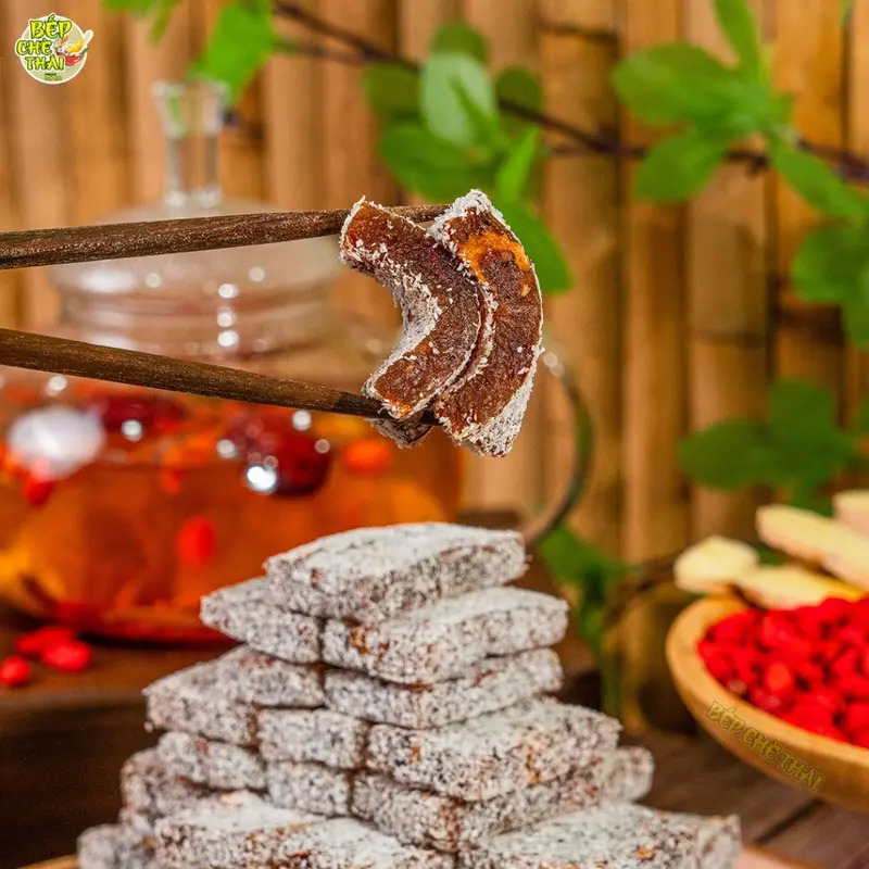 Bánh Gừng Táo Đỏ Dinh Dưỡng Tốt Cho Sức Khỏe Snack Ăn Vặt Food Thức Ăn Nho Candy Chua Đường kẹo  gừng Sen mứt 4