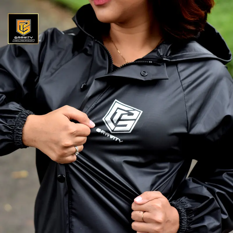 JAS HUJAN, RAINCOAT Dewasa GRAVITY Pria dan Wanita Original Anti Rembes Pvc Tahan air PVC Sepeda Motor ringan warna lain 5