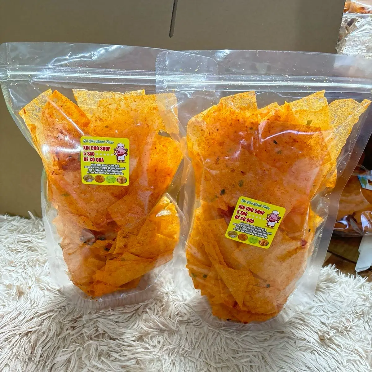 2 Túi Bánh Tráng Tự chon Vị mỗi túi 250gr tổng 500gr Snack Thức Ăn