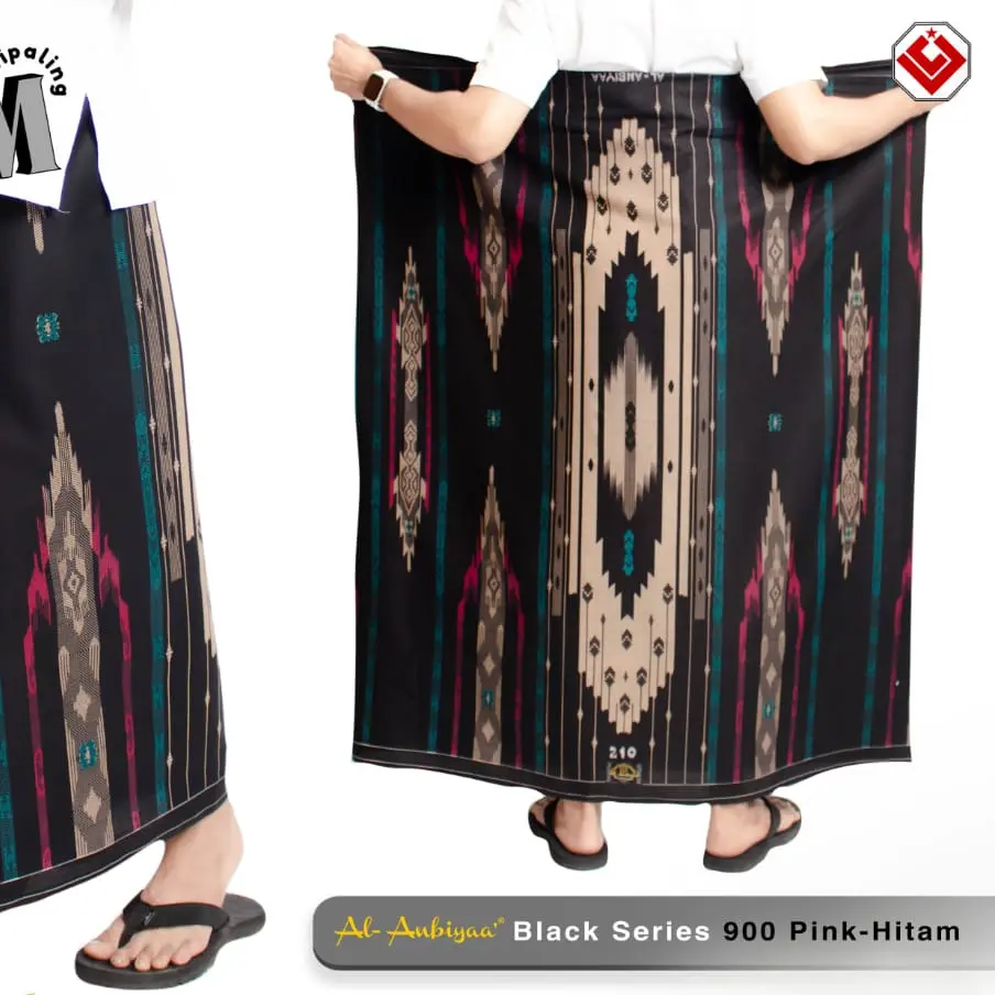 Sarung Al Anbiyaa Black Series 900 Sarung Laki Dewasa Terlaris Sarung Jumbo Motif Limited Edition Kain Nyaman