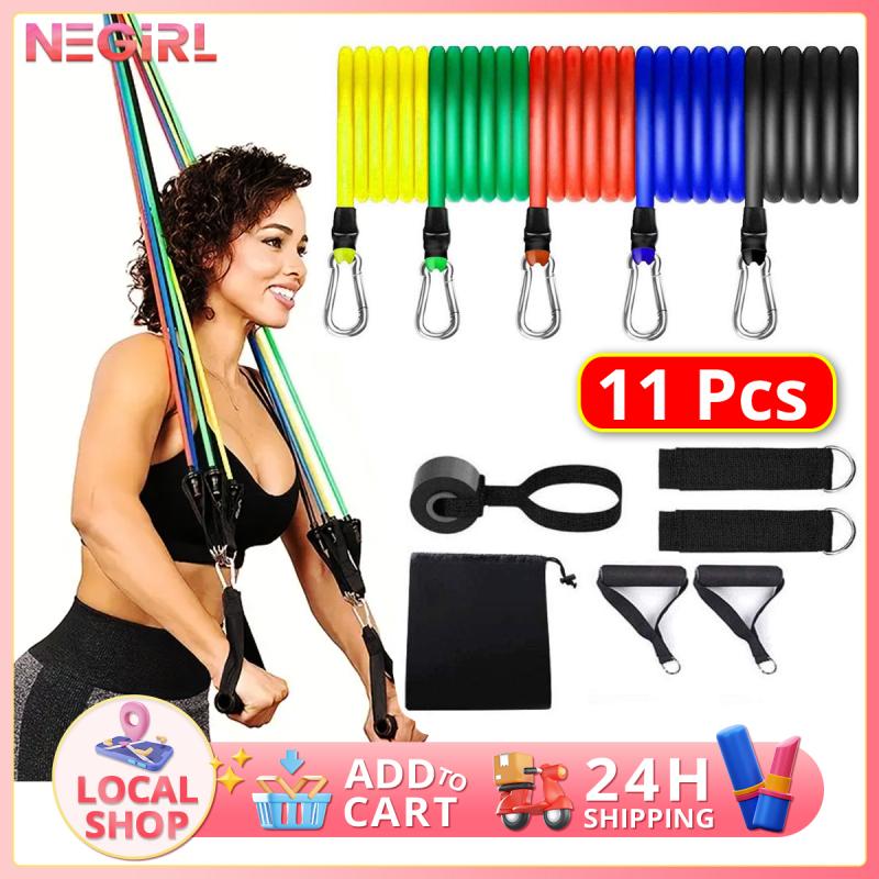 11pcs Women's Resistance Elastic Rope Kits, Sports Training Tension ...