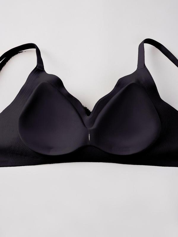 Women's Solid Color Wireless  Bra, High Stretch Soft Breathable Comfortable Seamless Adjustable Strap   Bra, Women's Lingerie for All Seasons 5