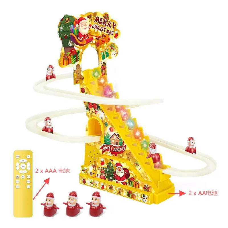 Electric Slide Toy, Automatic Climbing Staircase Slide Toy with Remote Control, Fun Christmas Gift, without Battery