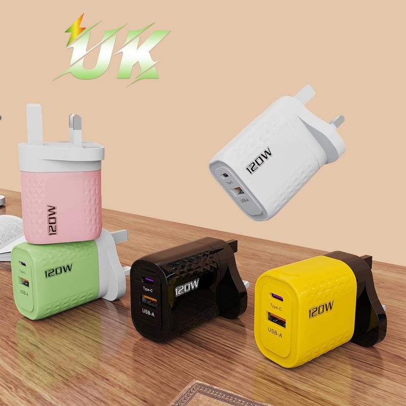 Product Introduction of Bộ sạc USB C, 120W, Sạc nhanh, Bộ sạc điện thoại Type C PD, Thích hợp cho tất cả điện thoại thông minh, QC3.0, Bộ sạc nhanh treo tường, Có phích cắm Anh, EU và Hoa Kỳ, Năm 2024, [Thanh Toán Khi Nhận Hàng] 12