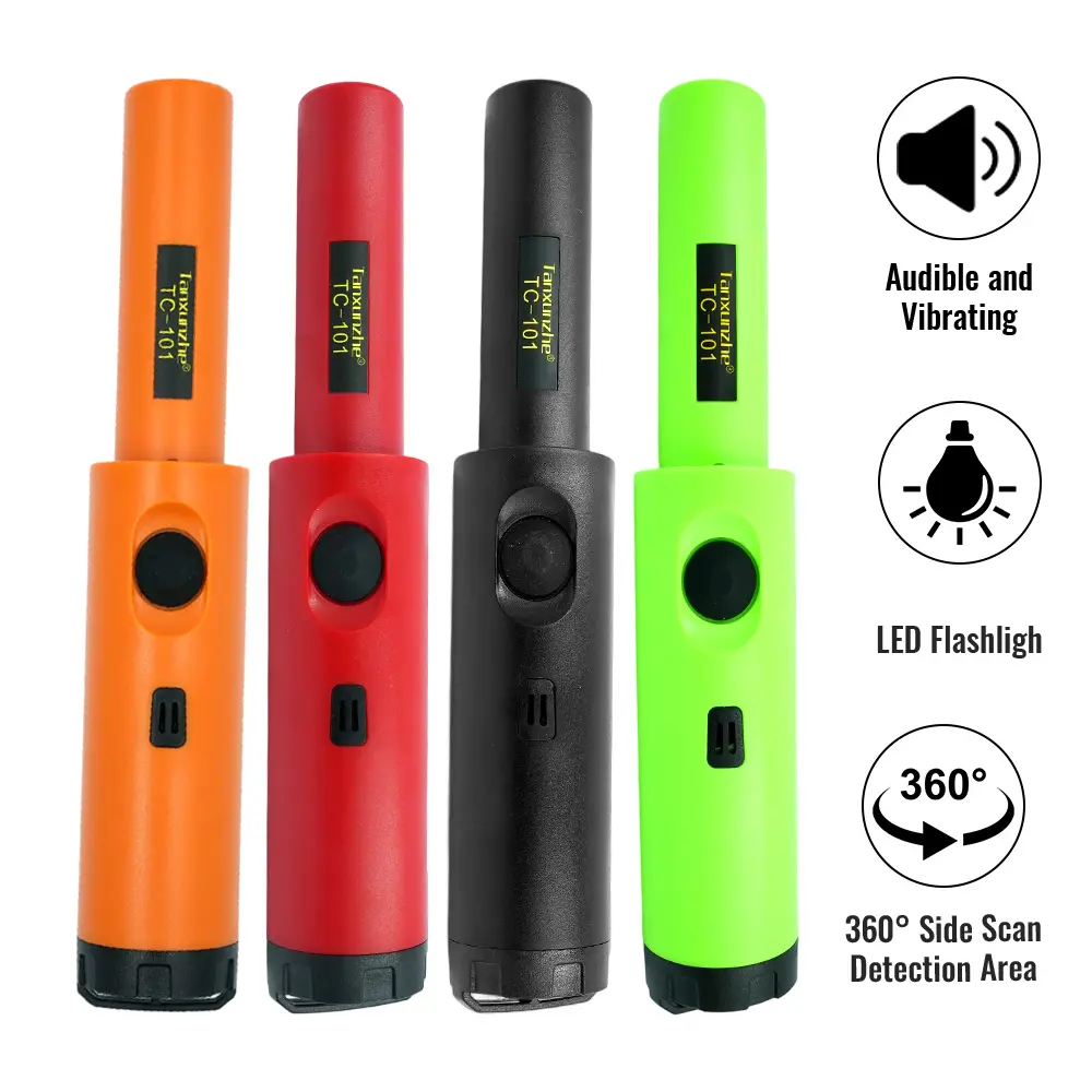 TC-101 Outdoor Metal Detector Adventure Handheld Metal Detector Pinpointer  Finder Waterproof 360° Side Scan Metal Detector Rod