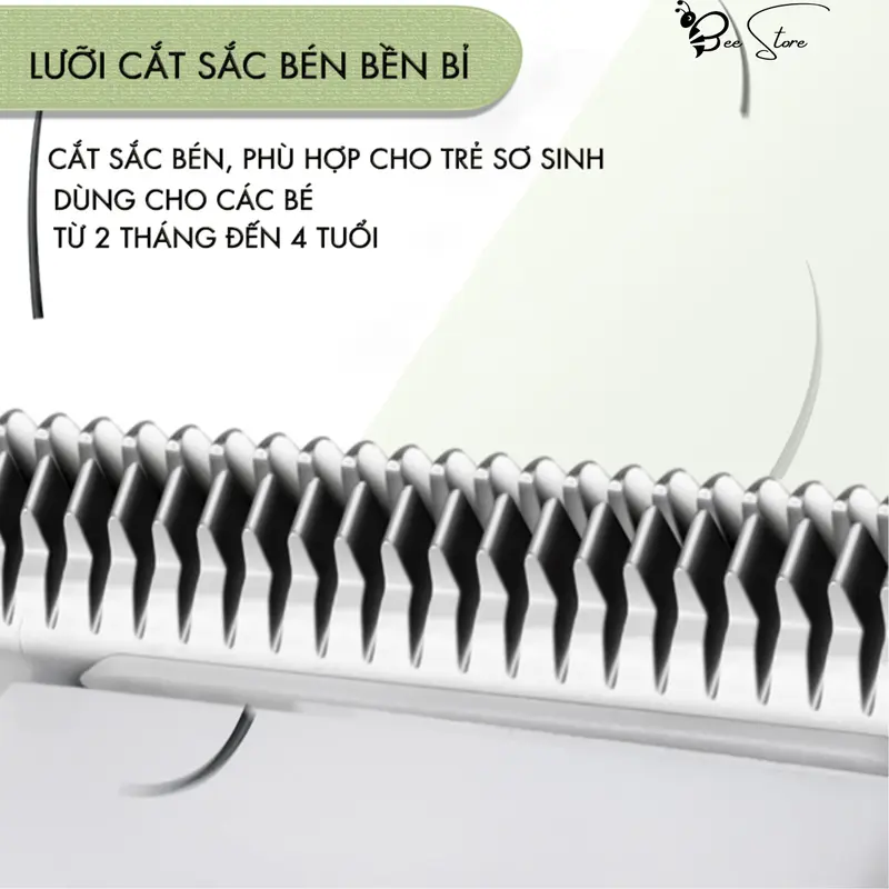 [ BH 12 THÁNG] TÔNG ĐƠ CẮT TÓC TRẺ EM, TÔNG ĐƠ, TĂNG ĐƠ CHO TRẺ SƠ SINH Cho Bé Voi toner cắt tóc  cho bé tong  doc tông  đơ không tiếng 3