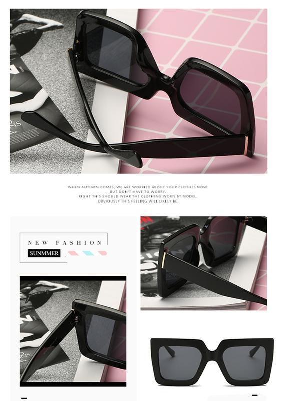 Product Introduction of Oversized Sunglasses Women Large Size Sunglasses Men Transparent Gradient Frame Vintage Big Retro Sun Glasses Female Male 4