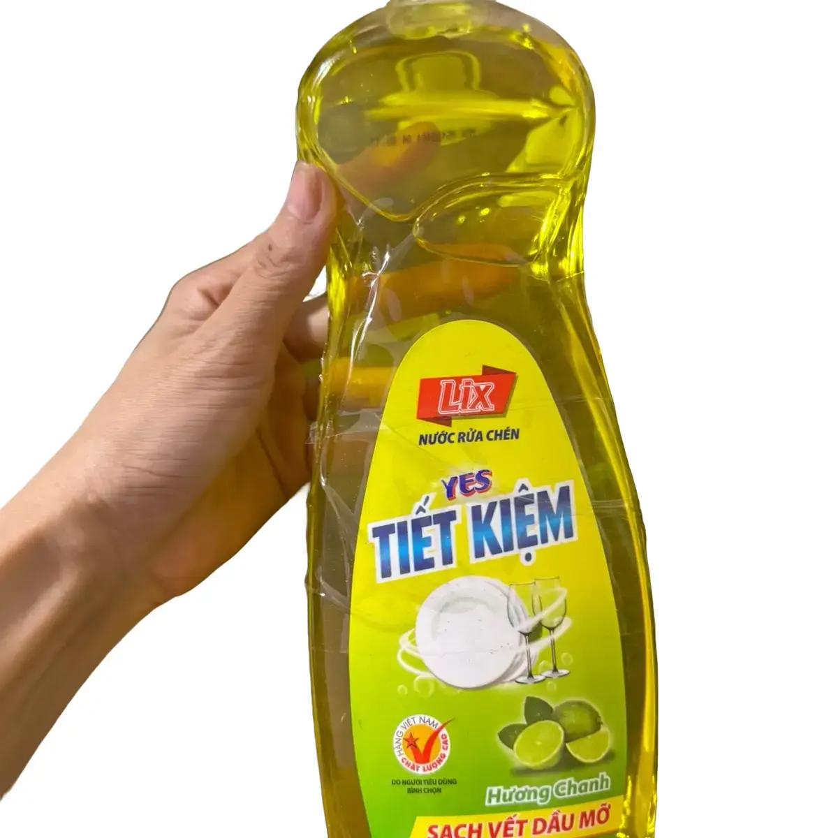￼Nước rửa chén (LIX )Yes 750g siêu sạch hương Chanh đánh bay dầu mỡ không hại da tay