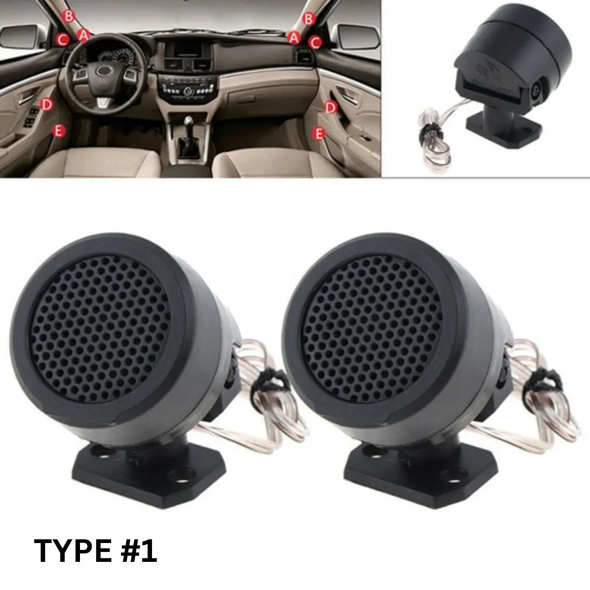 Loa Siêu Trầm Twitter, Cáp Sẵn, 2 Chiếc, Công Suất 500W, Loa Siêu Trầm Và Loa Treble, Hệ Thống Âm Thanh Xe Hơi, Loa Speker Kereta, Loa Ô Tô