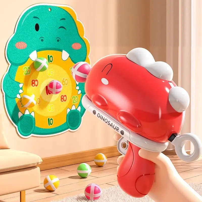 Mainan Anak DINOSAUR BALL GUN WOBEIXING 678-3 Mainan Tembakan Bola Target Dinosaur Anak 6