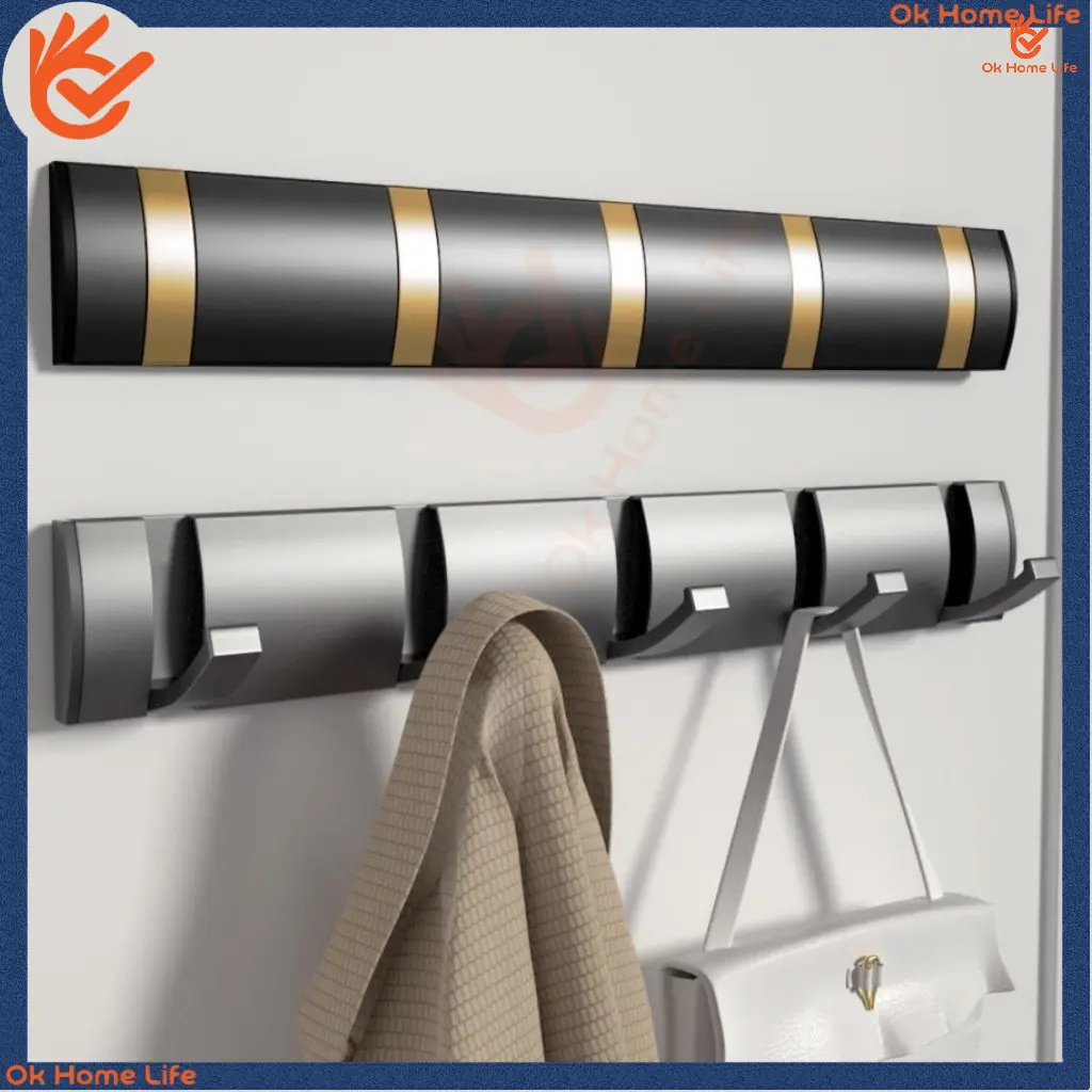 [SG Stock]Aluminum  No Drill Invisible Folding Wall Hook Clothes Hangers Hooks Invisible