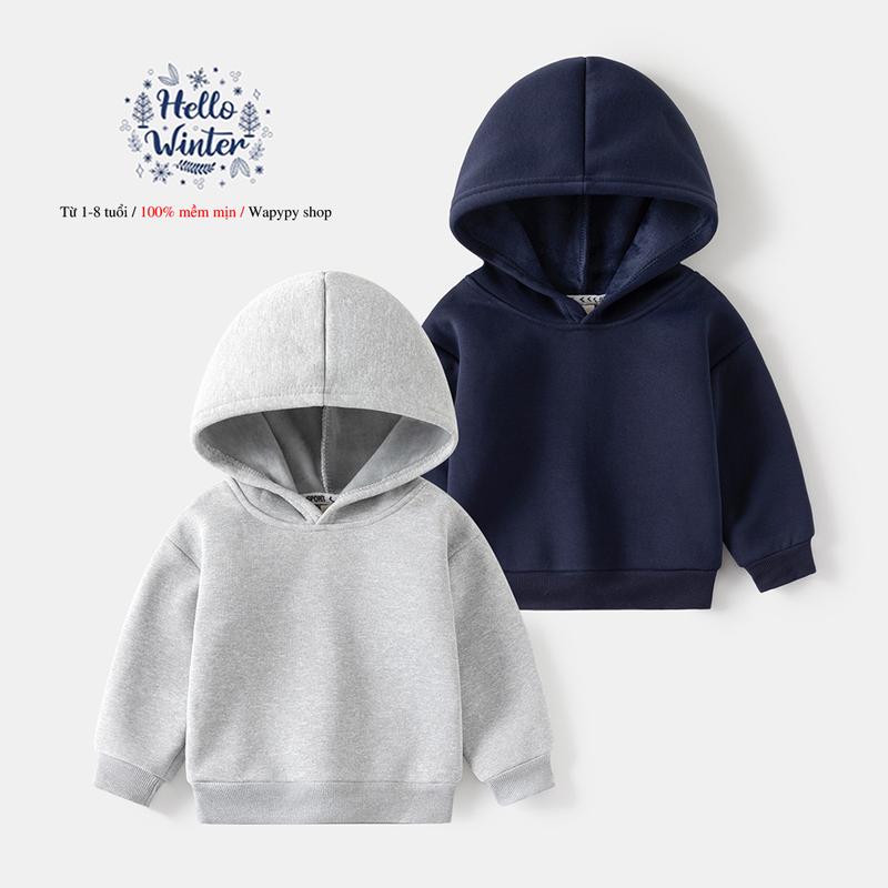  Áo hoodie WELLKIDS lót nhung cho bé kiểu dáng hàn quốc mùa đông mẫu mới 2025 áo  hoodie 