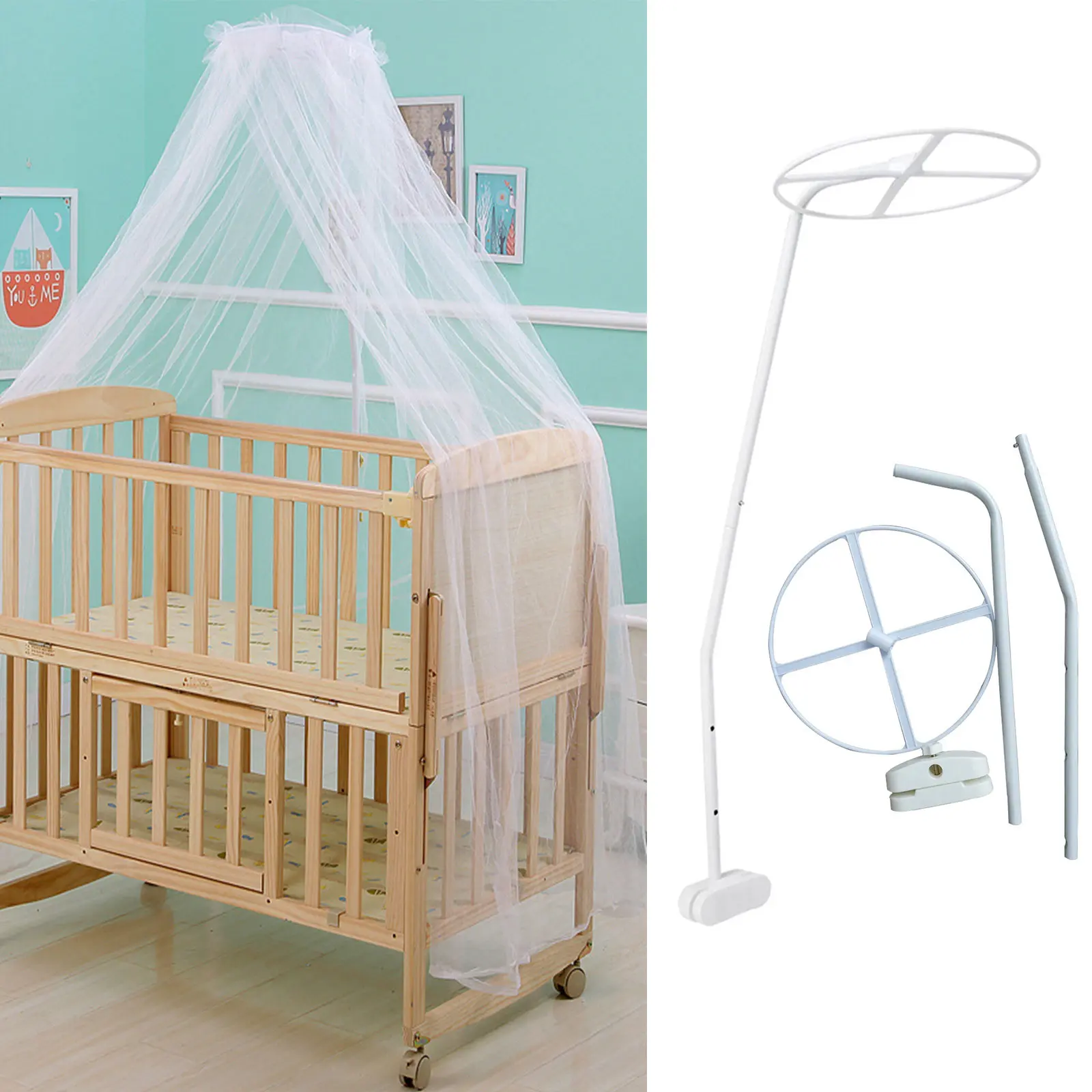 Giá Đỡ Tán Giường Cho Bé Gái, Màn Chống Muỗi Cho Em Bé, Trẻ Em, Mái Vòm Tròn Trong Nhà, Giá Đỡ Màn Chống Muỗi Đọc Sách Và Chơi Voi Màn Chụp