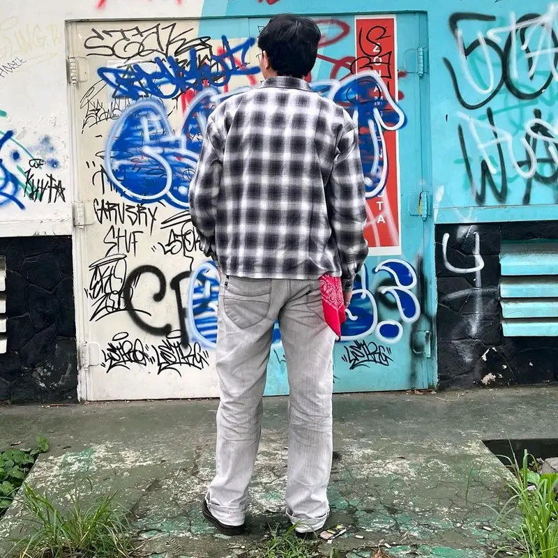 WORKSHIRT OVERSIZE SEMI CROP NEW FLANNEL BOXY FIT LENGAN PANJANG VETERANO DOUBLE POCKET by sisasatu.id 5