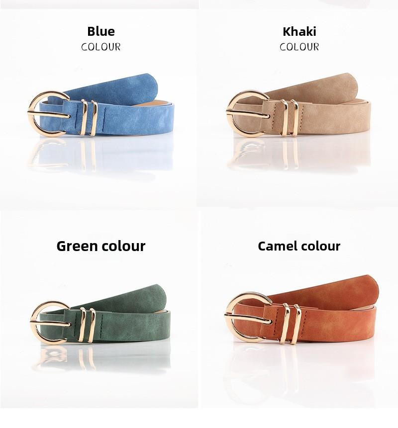 Product Introduction of Women's Belt Four Seasons Korean Style New Simple All-Match Alloy Pin Buckle Belt Clothing Matching Jeans Strap 15