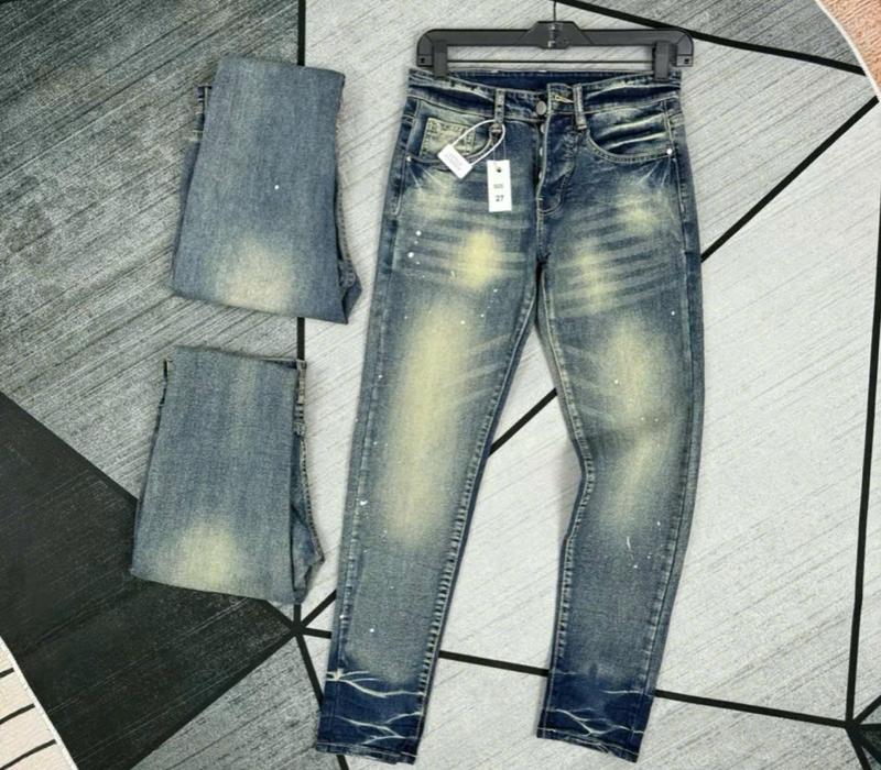 Quần jean nam Bơ Pồ xanh trơn vảy sơn vải dày dặn mẫu mới hot trend -THÚY NGÂN FASHION 3