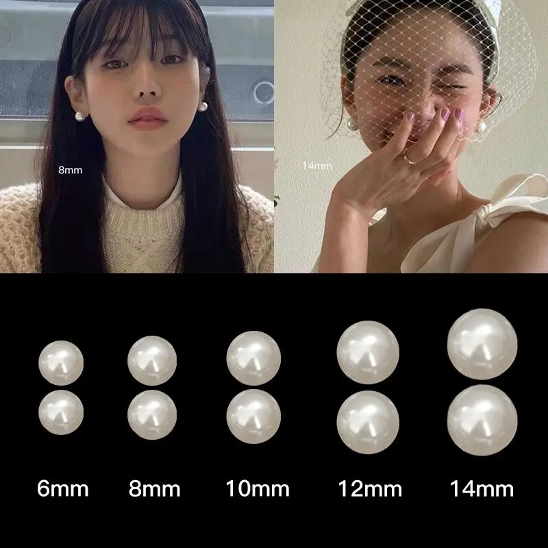 Bông Tai Đinh tán Ngọc Trai Nhân Tạo, Phong Cách Hàn Quốc, Mạ Bạc 925, Bông Tai Ngọc Trai Đơn Giản, Giao Hàng Nhanh, 2024 0