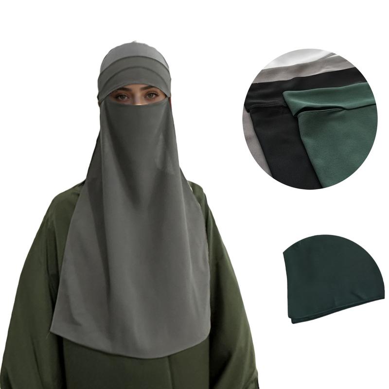 Product Introduction of Middle East Arabic Chiffon Breathable Sun Protection Mask for Women Long Sleeve 9