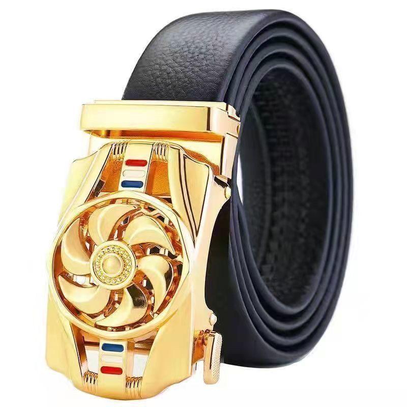 sabuk thắt lưng nam bản mu Khóa bibcock tự động 4.0cm xoay vành đai snap vành đai khóa hợp kim cao cấp 2024 - Mũ th ă t _ lư ng _  da lộn dây nịt chữ h duyanh leather Titan 7
