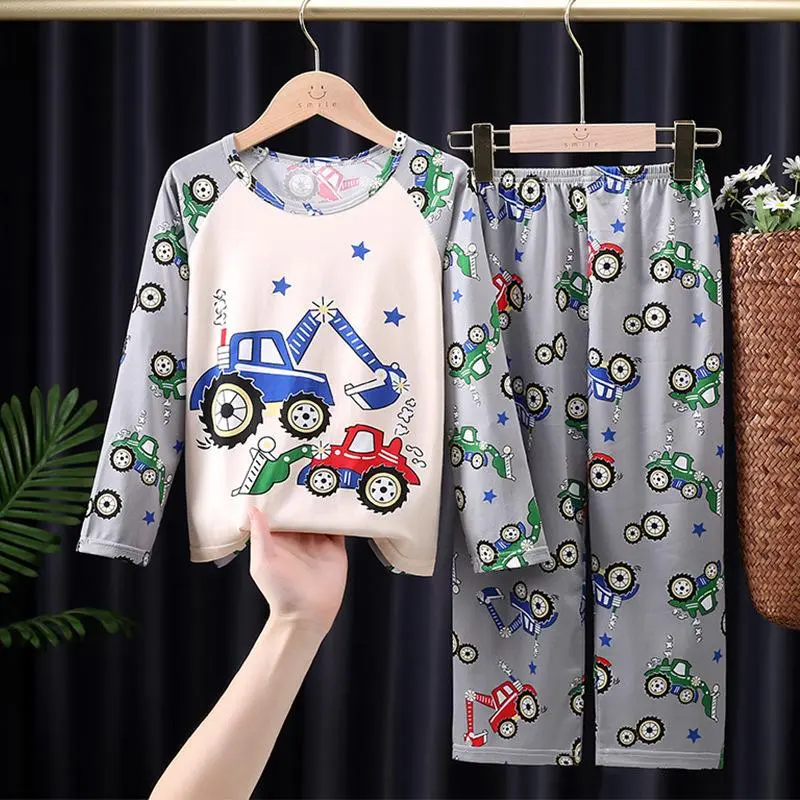 Piyama Anak Traktor Dino Hello Kitty Cinnamoroll Baju Tidur Anak Karakter Lucu Celana perempuan murah cewek 4-12 1