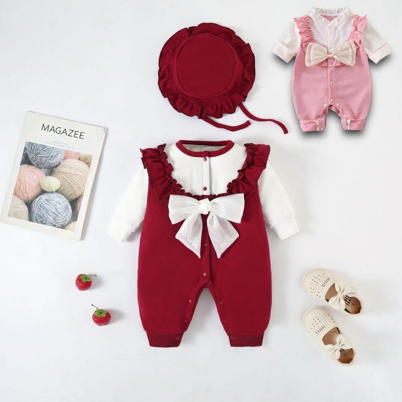 [Tặng mũ] Bodysuit dài tay dễ thương xinh xắn cho bé gái nhung tăm Body thu đông mặc thôi nôi đầy tháng dự tiệc làm quà tặng SLT136