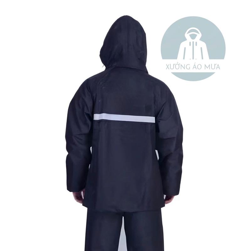 Áo Mưa Bộ Vải Dù Cao Cấp Có Phản Quang Hàng 1 Lớp Chống Thấm Cực Tốt.