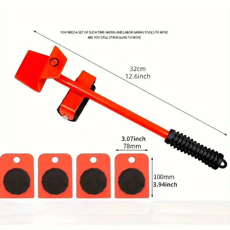Furniture Moving Set, Efficient Pulley System for Easy Handling of Large & Heavy Items, Labor-saving Tools for Effortless Movement 1