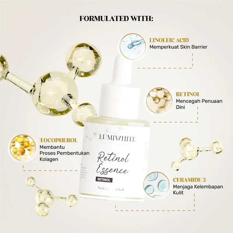 LumiWhite - Retinol Essence Serum Wajah 10ml 20ml Mencerahkan Wajah - VV 1