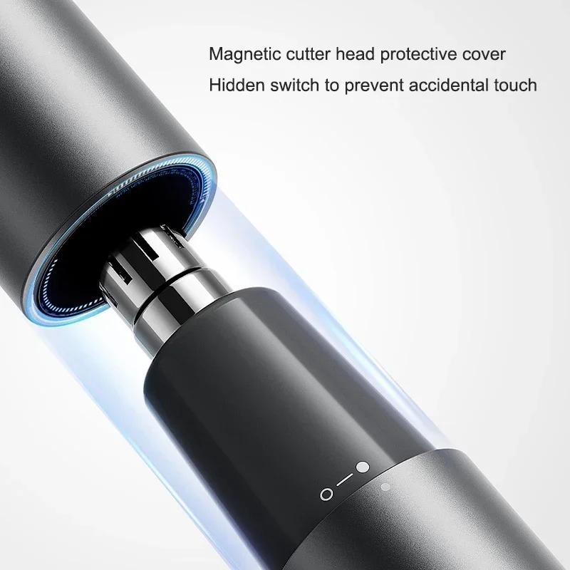 Product Introduction of Electric Nose Hair Trimmer, Charging Ear Hair Repairman, Magnetic Suction Blade, Detachable, Water Washable 13