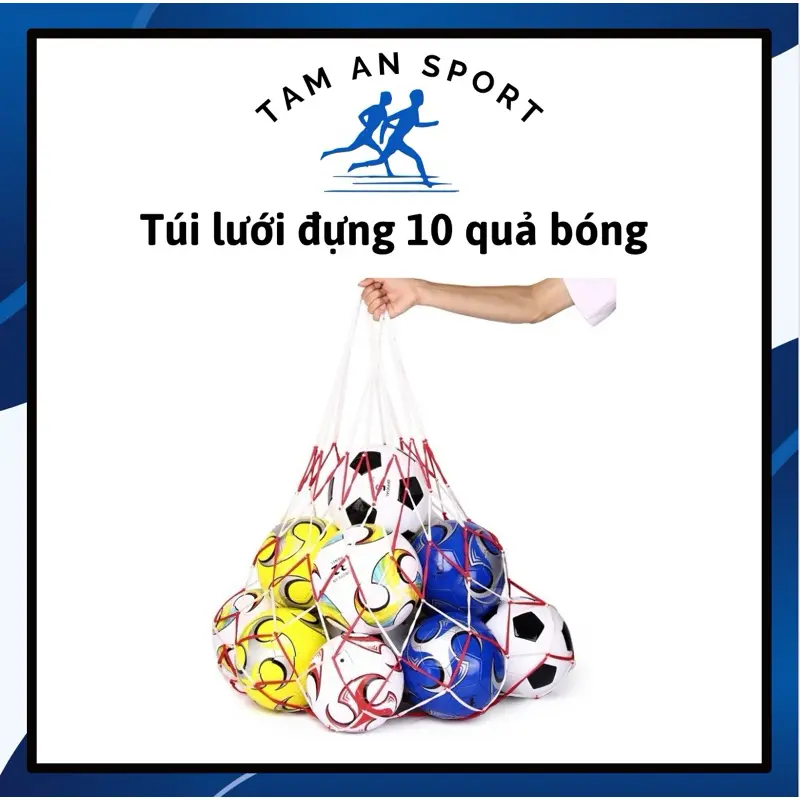 Túi đựng bóng đá cỡ lớn bằng lưới dành cho 10 quả bóng Toy Đồ Chơi 0