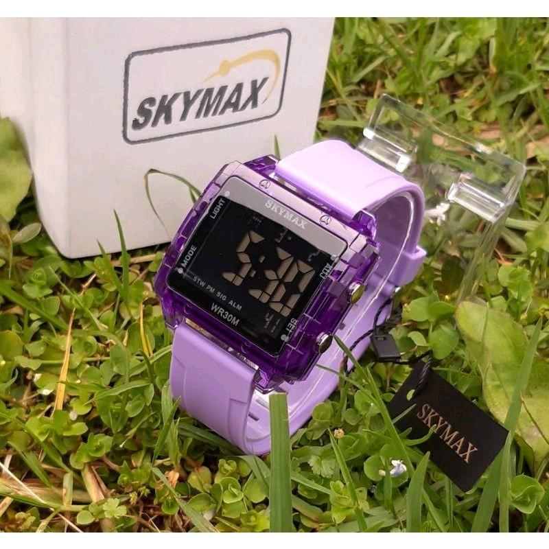 (ORIGINAL 100%) JAM TANGAN WANITA/PRIA SKYMAX 2119G ANTI AIR RUBBER 5