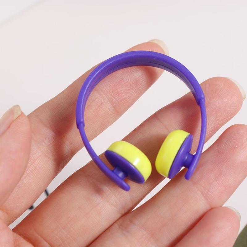 Đề Can Nhà Búp Bê Tự Làm, Mô Hình Tai Nghe Thu Nhỏ Đồ Chơi Cổ Điển Mô Hình Tai Nghe Nhà Búp Bê, Mô Hình Nhựa, Đồ Chơi Tai Nghe Búp Bê, Thích Hợp Làm Quà Giáng Sinh 5