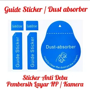 DUST ABSORBER GUIDE STICKER ANTI DEBU STIKER PEMBERSIH LAYAR HP KAMERA