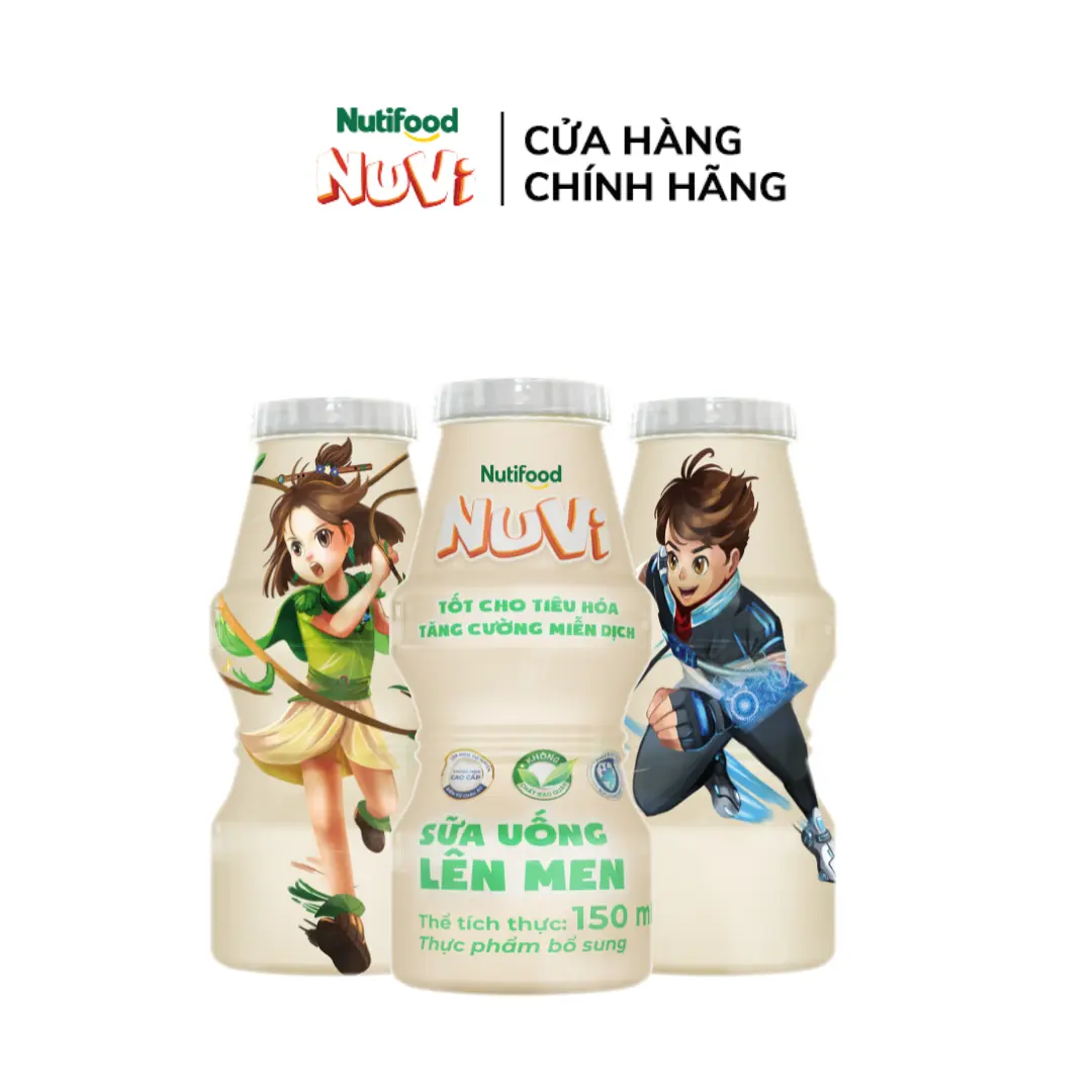 [QUÀ TẶNG KHÔNG BÁN] Lốc Sữa Uống Lên Men NuVi 100ml vị ngẫu nhiên